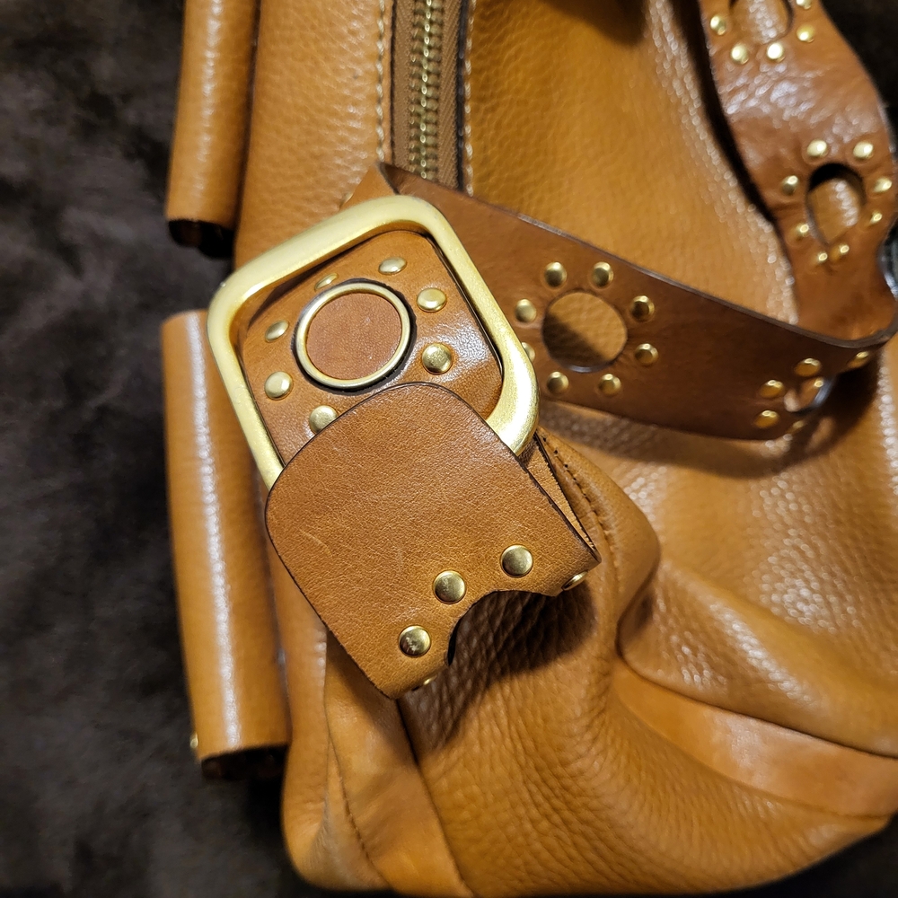 Y2K Michael Kors Leather Bag with Gold Accents - Picture 12 of 13